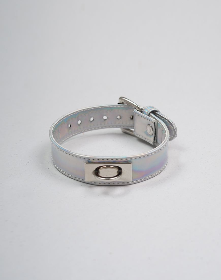 Holographic shop cat collar